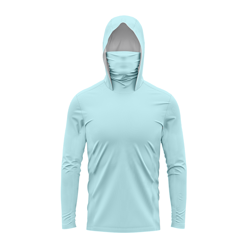 Men UPF50+ Solid Fishing Hoodi - огляд і ціна Fishing Mask Sun Protection