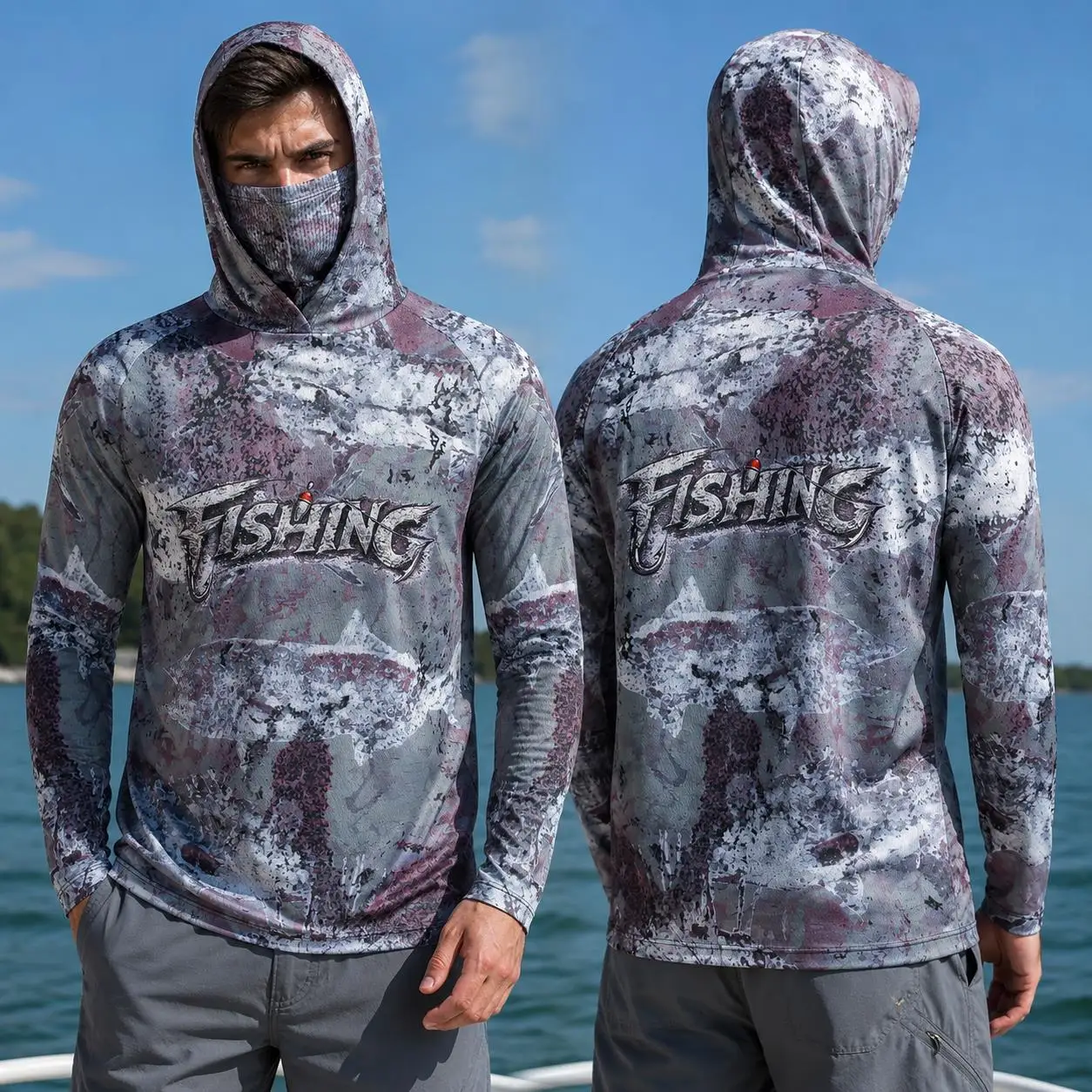 Fishing Shirt Hooded Men Fishi - огляд і ціна Fishing Mask Sun Protection