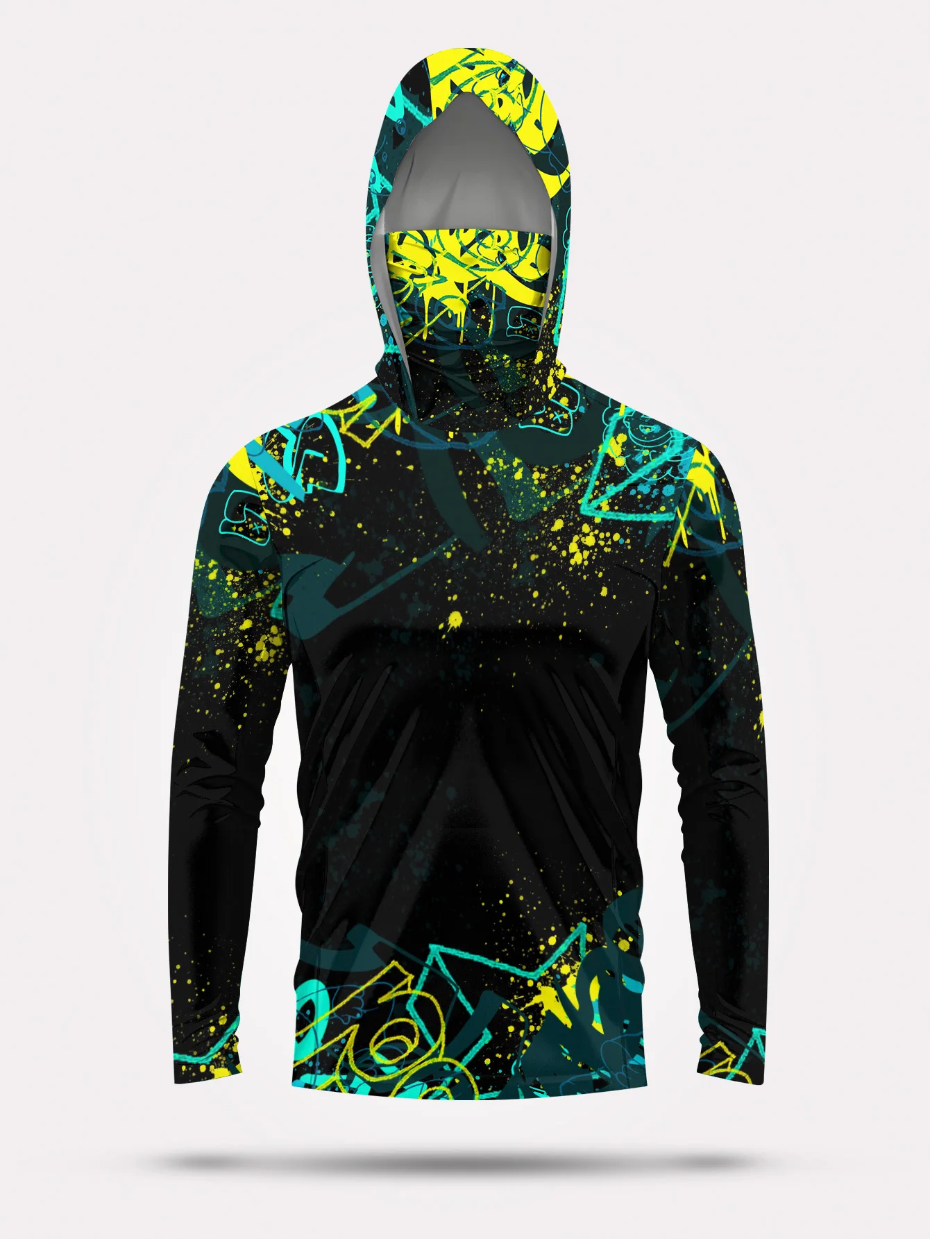 Men UPF50+ Fishing Hoodie With - огляд і ціна Fishing Mask Sun Protection