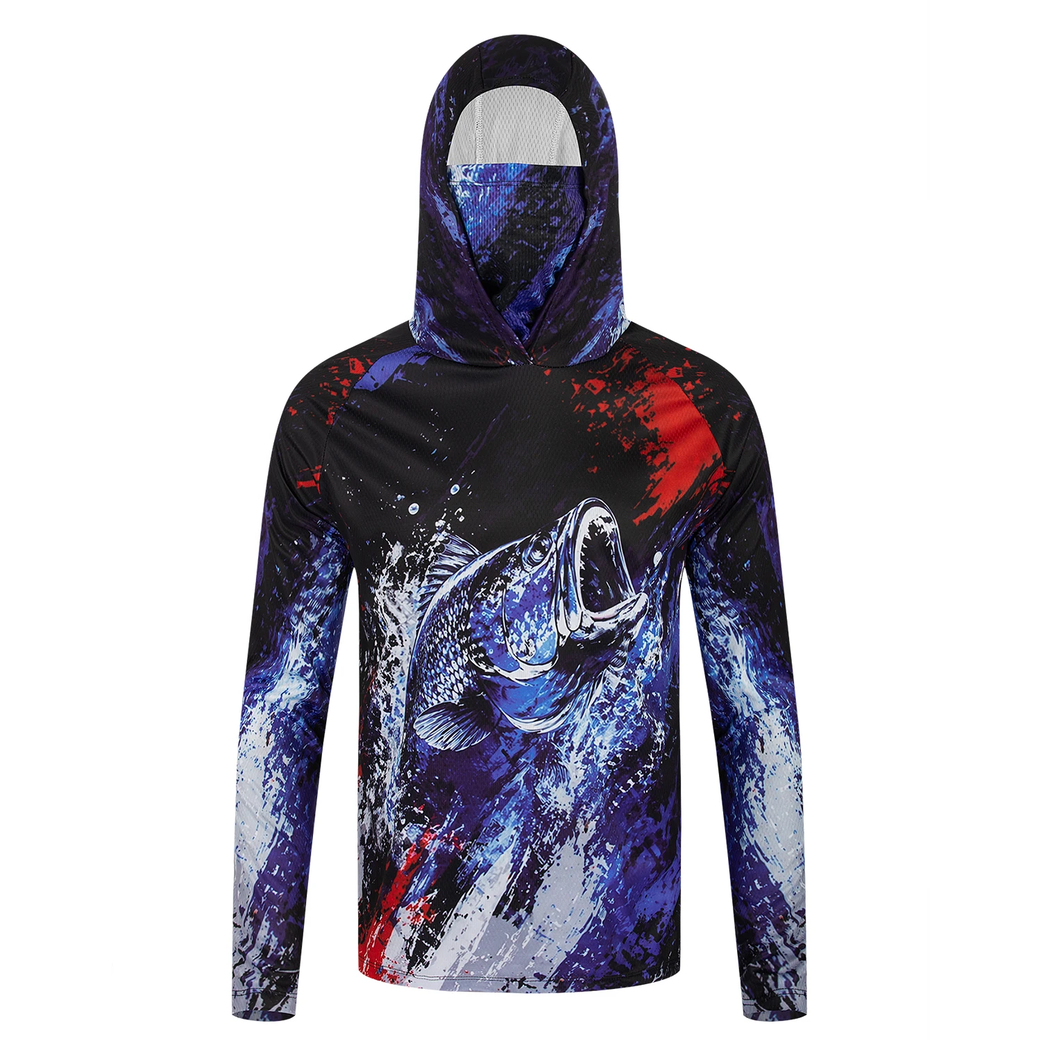 Men UPF50+ Fishing Hoodie with - огляд і ціна Fishing Mask Sun Protection