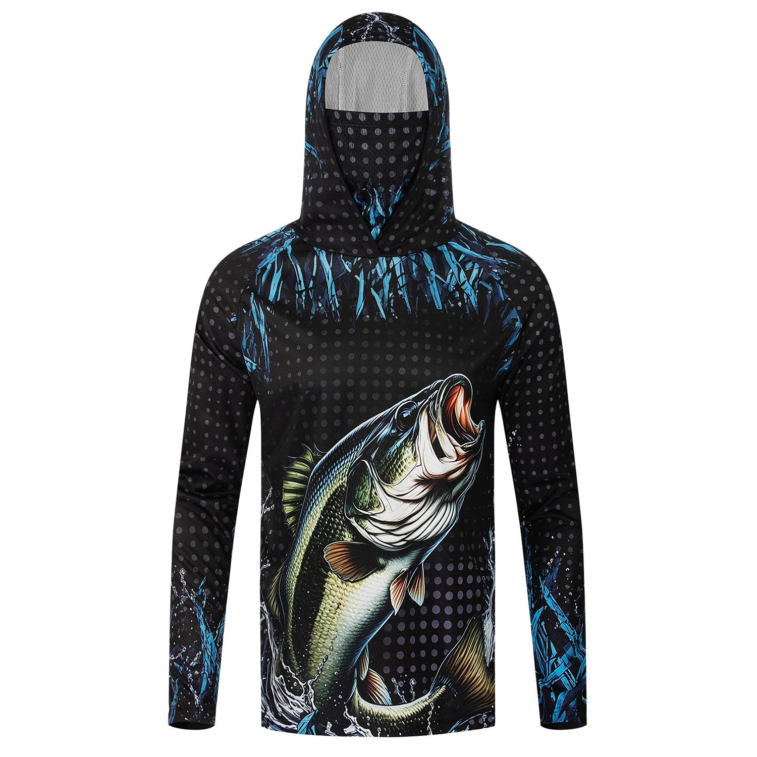 Men UPF50+ Fishing Hoodie with - огляд і ціна Fishing Mask Sun Protection