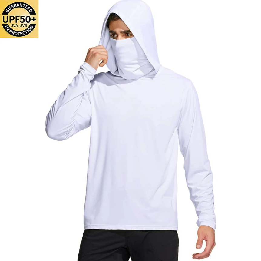 Men Solid Color Hooded Fishing - огляд і ціна Fishing Mask Sun Protection