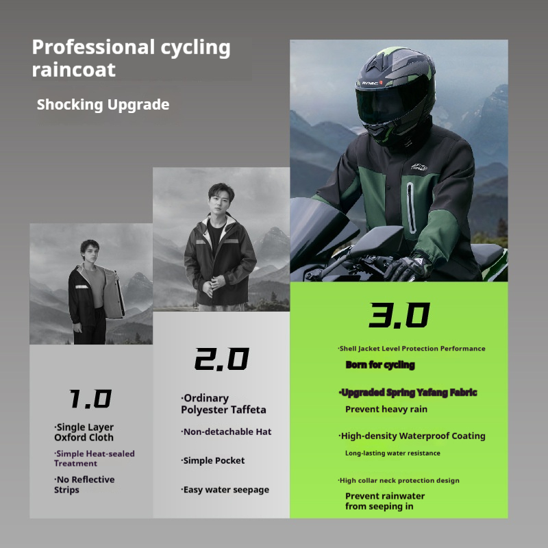 Adult Motorcycle Raincoat Full - огляд і ціна Fishing Rain Suit