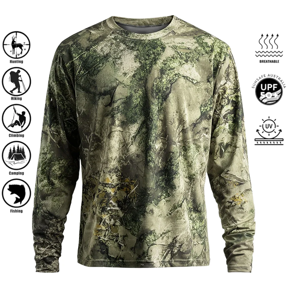 Men Long Sleeve T-shirt Polyes - огляд і ціна Fishing Shirt Uv Protection