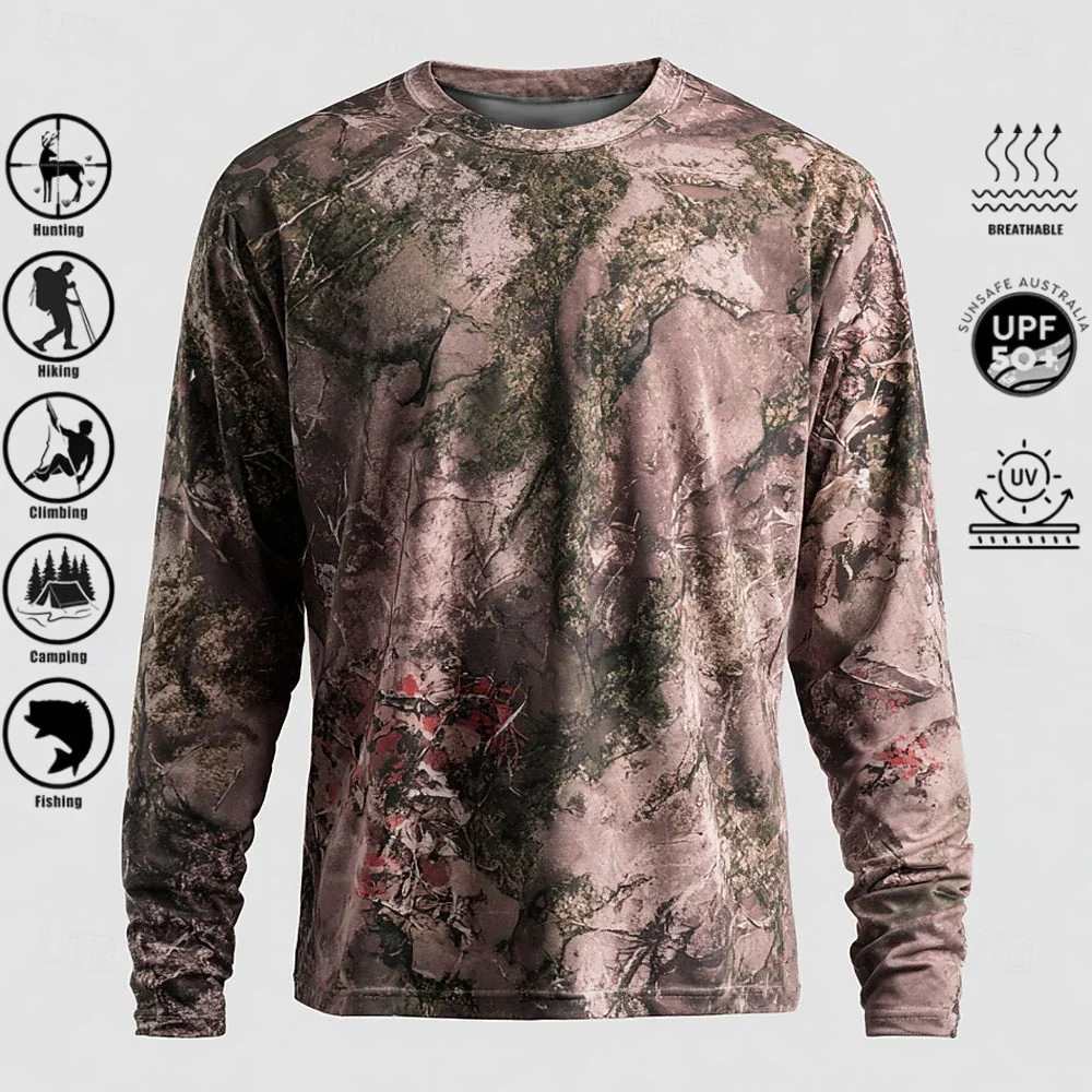 Men Long Sleeve T-shirt Polyes - огляд і ціна Fishing Shirt Uv Protection