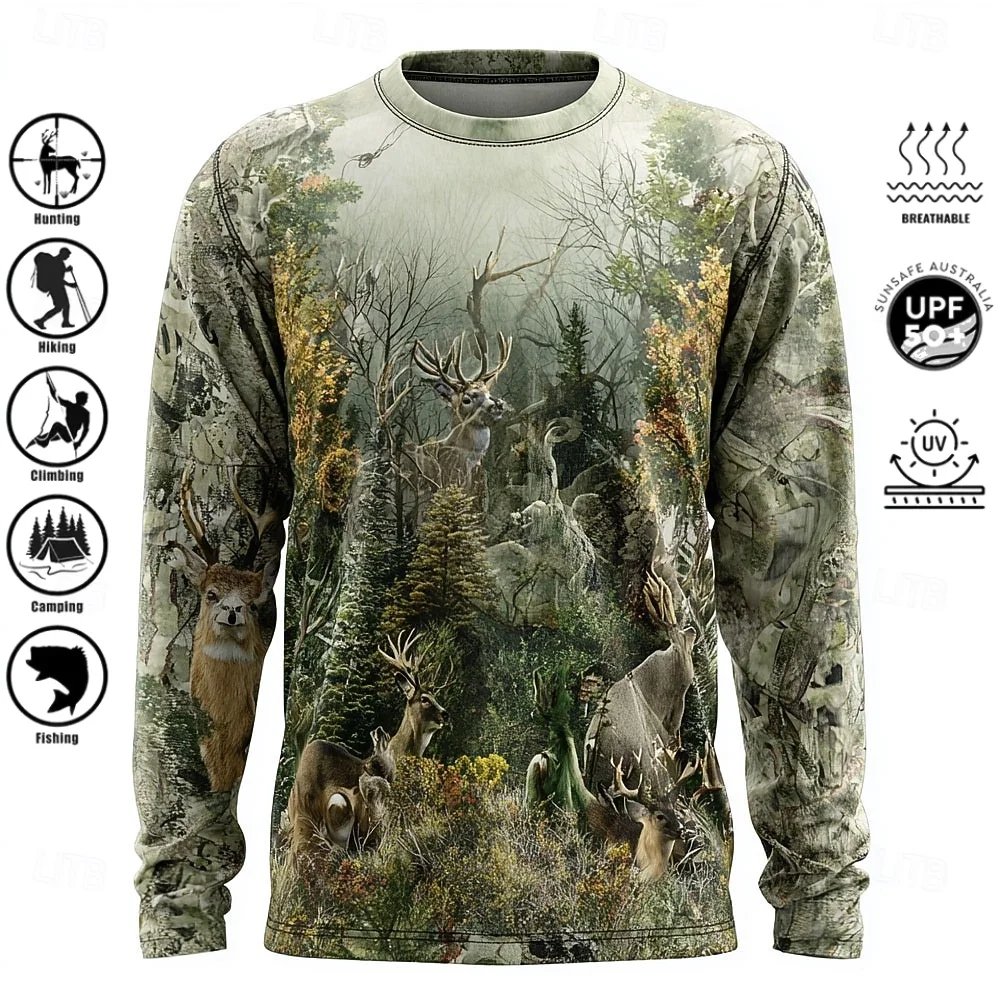 Men Long Sleeve T-shirt Polyes - огляд і ціна Fishing Shirt Uv Protection