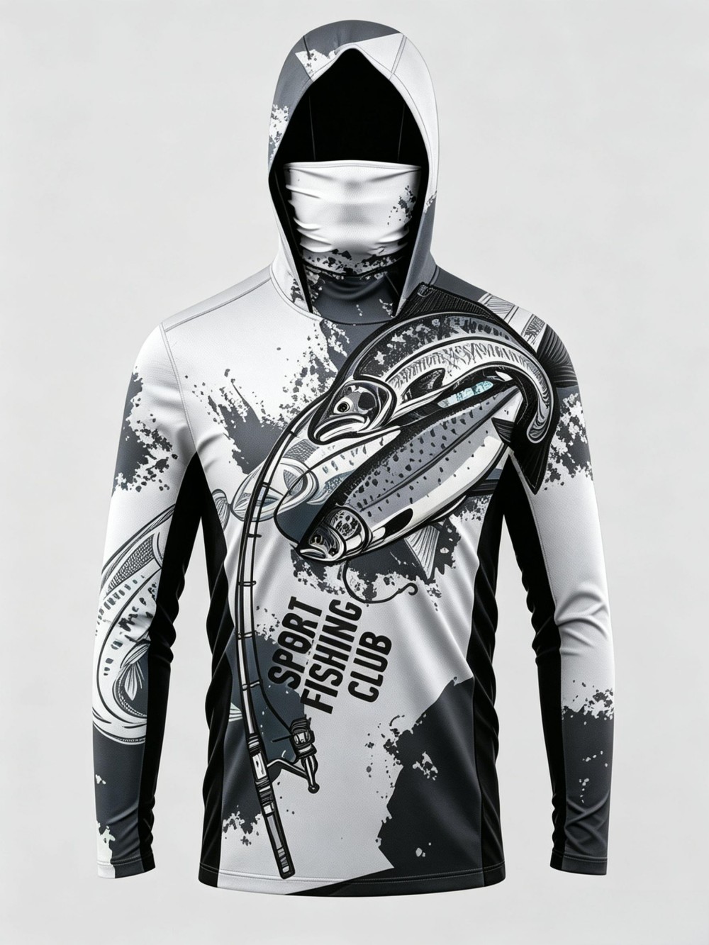 UPF50+ Camo Men Long Sleeve Fi - огляд і ціна Fishing Mask Sun Protection