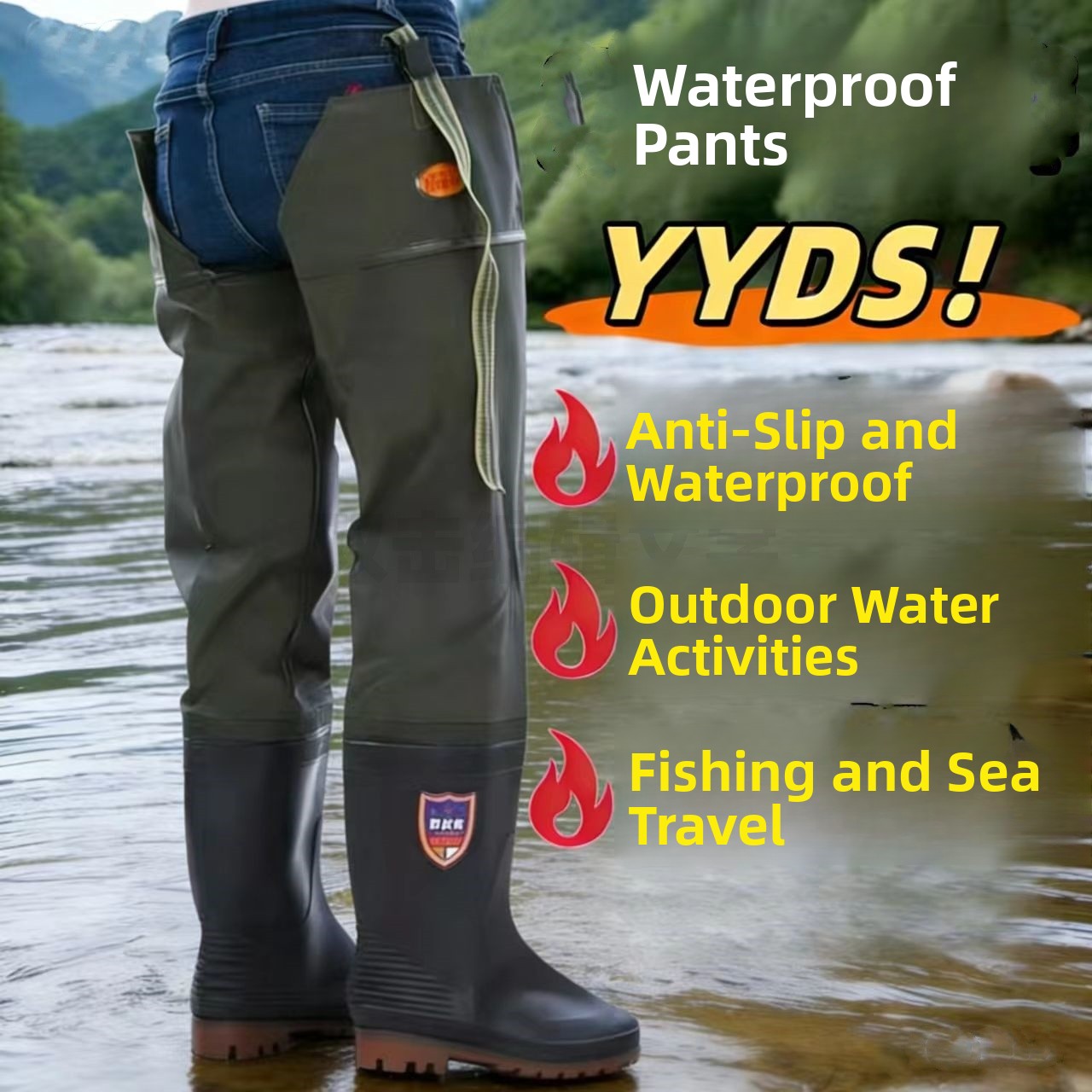 Thickened Over-Knee Rain Boots - огляд і ціна Fishing Pants Waterproof