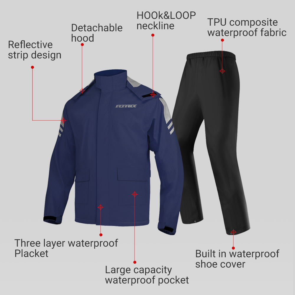 Men's Motorcycle Raincoat Suit - огляд і ціна Fishing Rain Suit